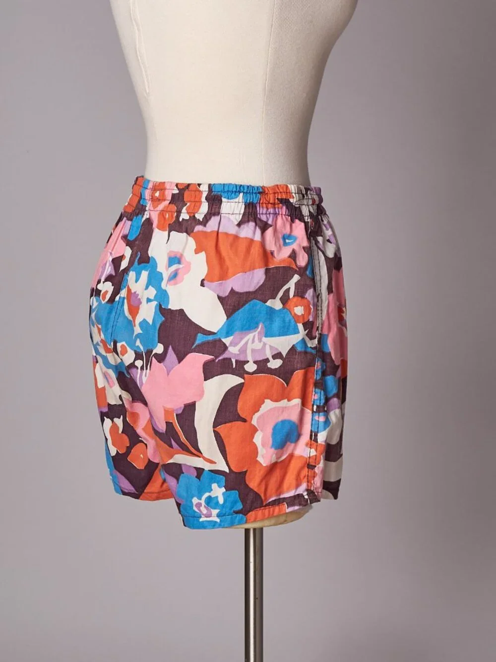 1960s Pop Color Floral Men’s Swim Shorts